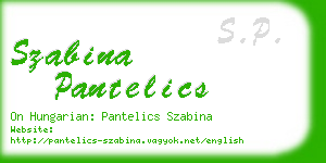 szabina pantelics business card